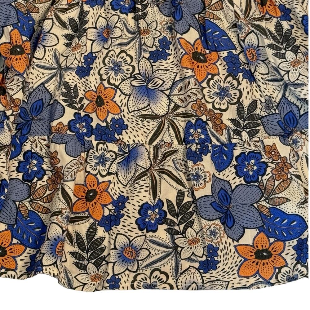 Harni the Label Blue Floral Peasant Blouse Top Oversized XS - Picture 7 of 12